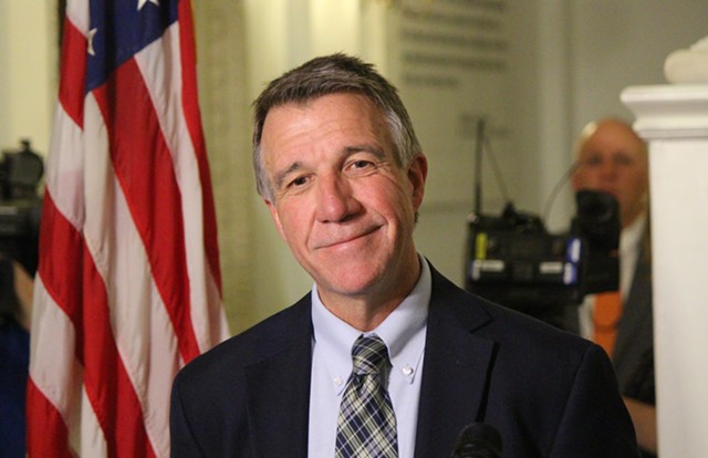 Gov. Phil Scott is the only candidate for governor who a majority of Vermonters have heard of, a new poll shows. - JOHN WALTERS