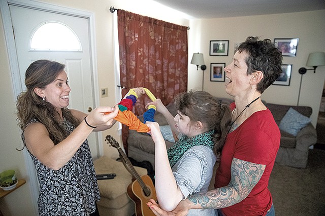 From left: Marcie Hernandez, Hannah Waterman and Stephanie Shohet - JAMES BUCK