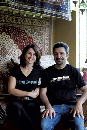 Jackie and Vural Oktay in White River Junction's Little Istanbul - SARAH PRIESTAP