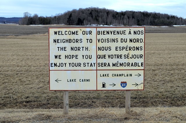 A sign near the border - FILE: MARK DAVIS