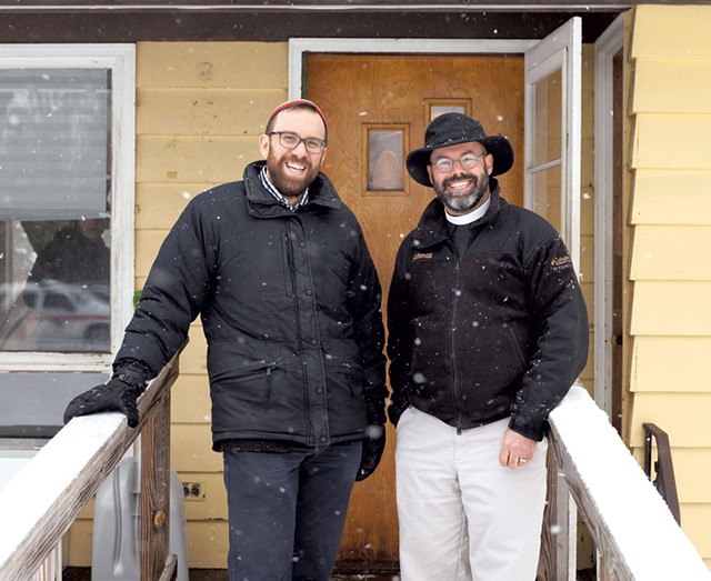 Rabbi David Fainsilber (left) and Rev. Rick Swanson at the Yellow House - FILE: JESSICA OJALA