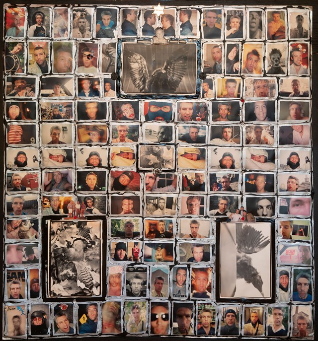 A quilt of Matthew Thorsen self-portraits - MATTHEW THORSEN