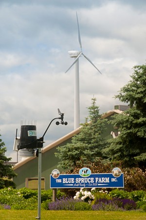 Wind power at Blue Spruce Farm in Bridport - © CABOT CREAMERY CO-OPERATIVE