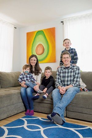 Cayenne and Graham MacHarg with their sons (from left) Ethan, Ryan and Calvin - OLIVER PARINI