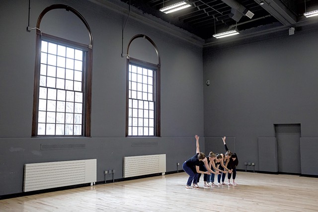 UVM dance students rehearsing in Cohen Hall - OLIVER PARINI