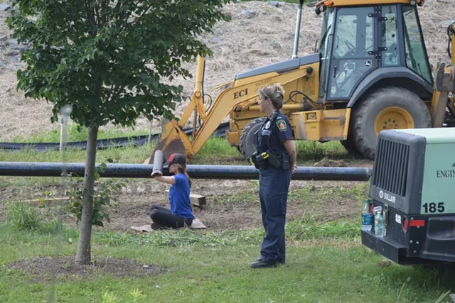 Protest Disrupts Pipeline Work