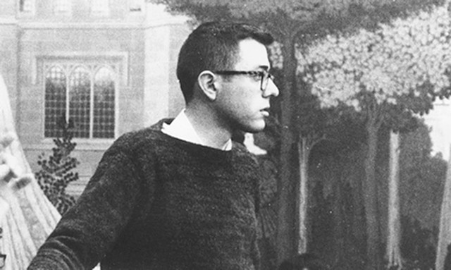 A young Bernie Sanders - attends a meeting with - civil rights activists from - the University of Chicago.