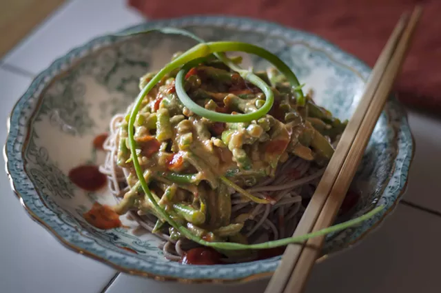 Farmers Market Kitchen: Sesame-Peanut Garlic Scapes