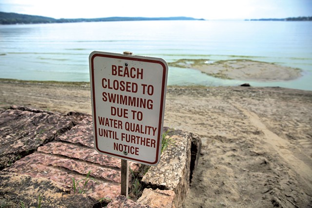Pollution in Lake Champlain has led to beach closures in recent summers. - FILE