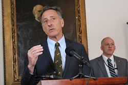 Gov. Peter Shumlin at the Statehouse in March - FILE: PAUL HEINTZ