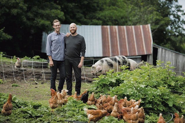 Ardelia Farm &amp; Co. co-owners Thomas McCurdy (left) and Bailey Hale - COURTESY OF BRENT HARREWYN