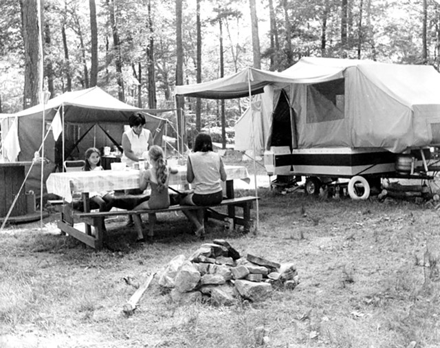 A family picnic at North Beach Campground, circa 1960-70 - COURTESY OF  BURLINGTON PARKS, RECREATION & WATERFRONT DEPARTMENT