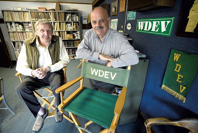 Ken Squier and Steve Cormier at WDEV Radio - JEB WALLACE-BRODEUR