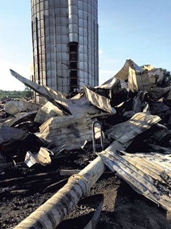 After the fire at Boucher Family Farm - COURTESY OF DAWN BOUCHER