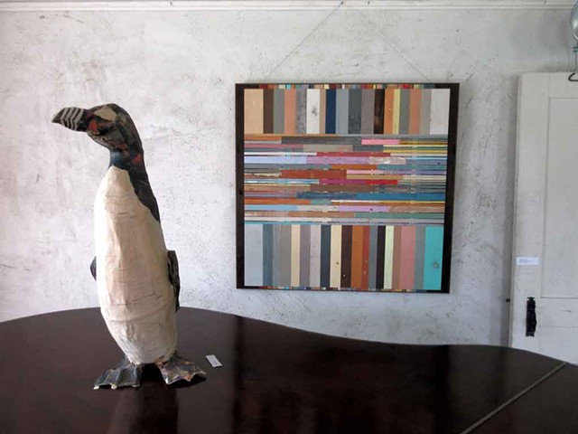 "Great Auk" by Gail Boyajian (left), and "Flow Thru" by Duncan Johnson - AMY LILLY