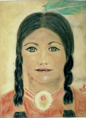 Portrait of a Native American spirit guide by Patricia Bartlett - COURTESY OF STEPHEN WEHMEYER
