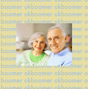 "ok boomer" record cover