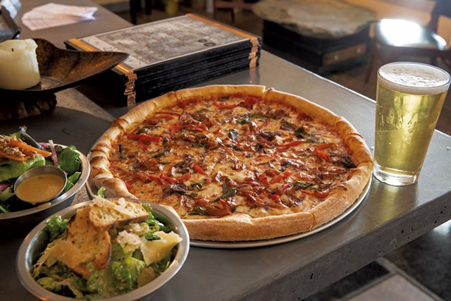 Pizza and salad at Stone's Throw in Fairfax - JAMES BUCK/FILE