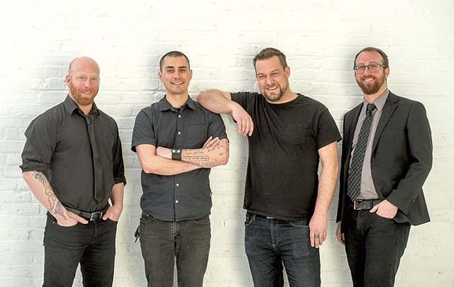 From left: Aaron Wisniewski, Matt Flego, Erik Cooper and Sam Wisniewski - COURTESY OF OVR TECHNOLOGY