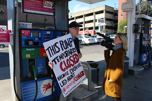 Protesting Exxon, Bill McKibben Arrested at Burlington Gas Station