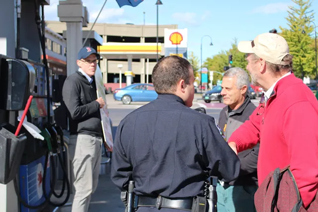 Protesting Exxon, Bill McKibben Arrested at Burlington Gas Station