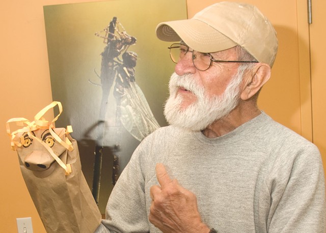 Frank Gonzales in 2009, with puppet.