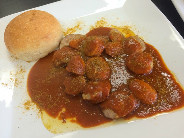 Curry sausage ($7.50) - ALICE LEVITT