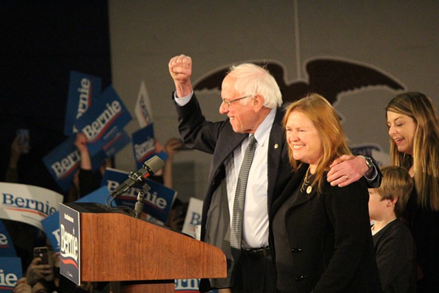 Sen. Bernie Sanders (I-Vt.) and Jane O'Meara Sanders - FILE: PAUL HEINTZ