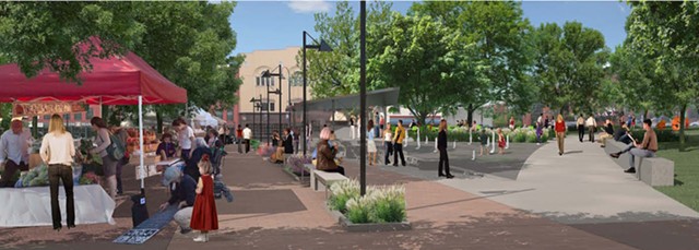 The planned City Hall Park central promenade - COURTESY OF THE CITY OF BURLINGTON
