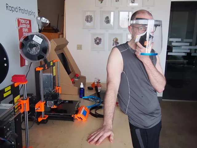 Generator Maker Space Prototyping Face Shields for Hospitals