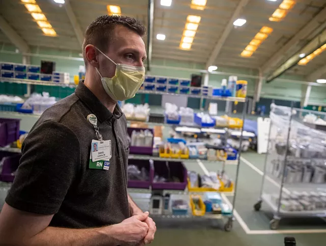 Hospital Prepares UVM's Patrick Gym for Coronavirus Patients (2)