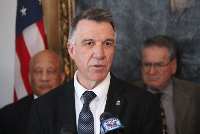 Gov. Phil Scott at the Statehouse earlier this year - FILE: PAUL HEINTZ