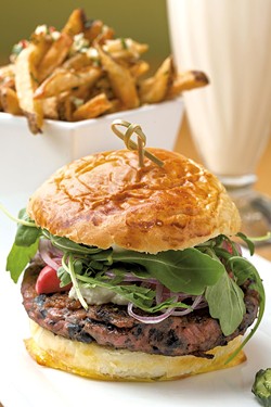 Beet burger at Grazers - OLIVER PARINI