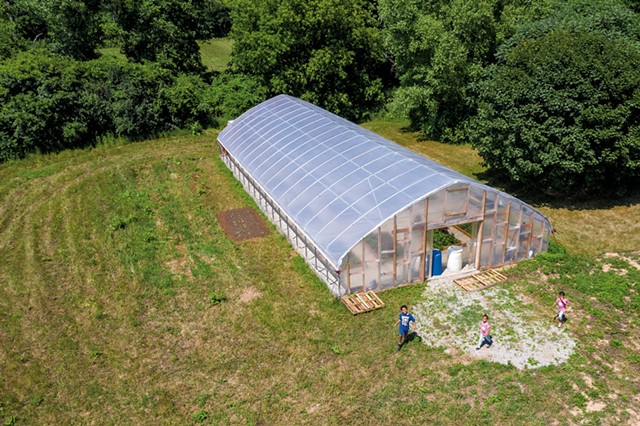The Clemmons Family Farm's new hoop house - JAMES BUCK ©️ SEVEN DAYS