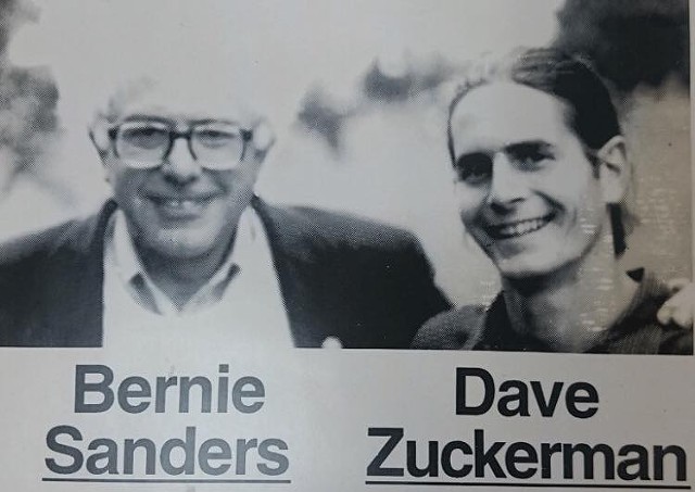Undated photo of Sen. Bernie Sanders and Sen. David Zuckerman from a previous campaign - COURTESY: DAVID ZUCKERMAN