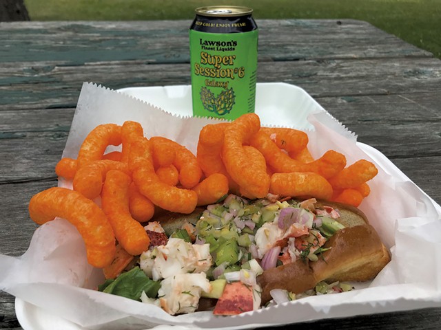 Lobster roll from Buxton's Store - SALLY POLLAK ©️ SEVEN DAYS