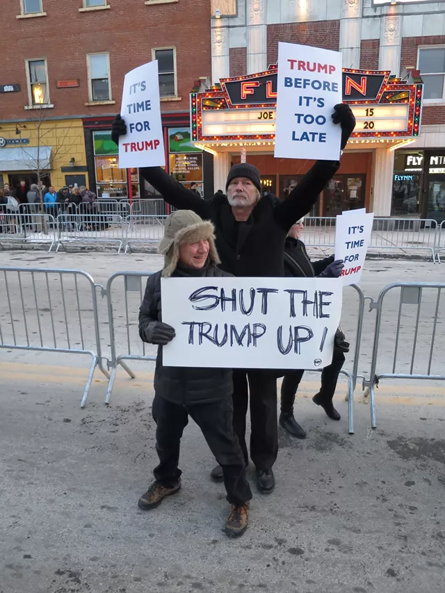 Protesters and Trump Supporters Square Off in Burlington