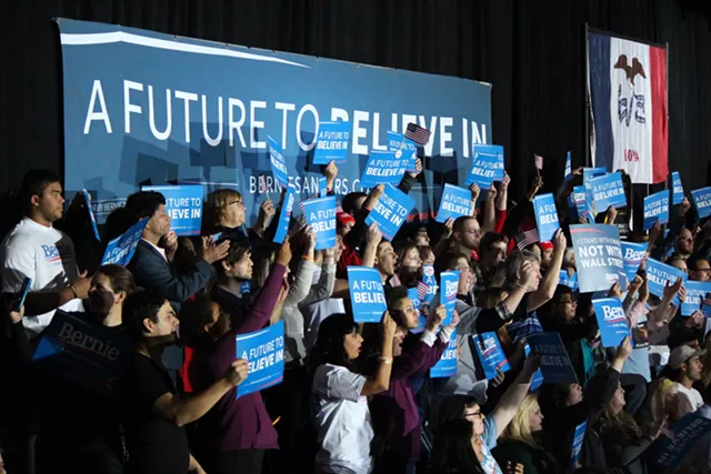 On Caucus Eve, Sanders Urges Iowans to Ignite a Revolution