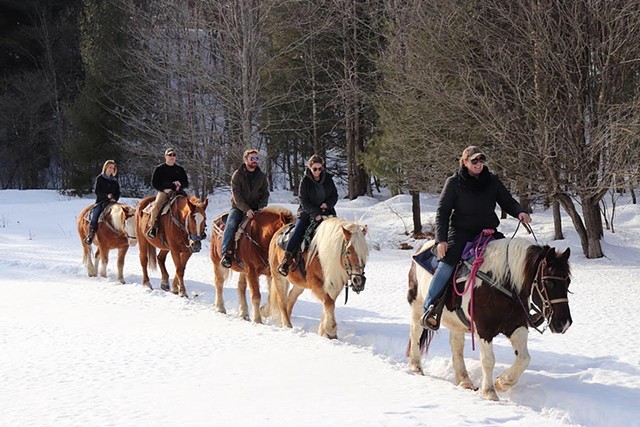Winter horseback rides with Lajoie Stables - COURTESY OF LAJOIE STABLES