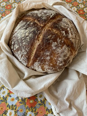 Freshly baked sourdough loaf (for which I can take no credit) - MELISSA PASANEN ©️ SEVEN DAYS