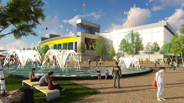 Fountain concept at arena - DORE &WHITTIER ARCHITECTS, INC.