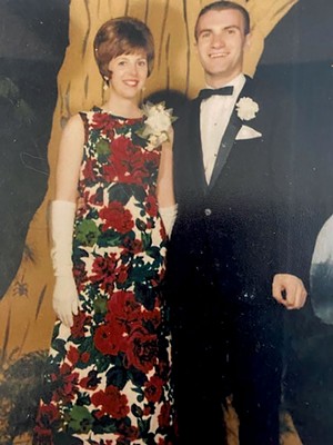 Carole and Tom at his junior prom at Saint Michael's College - COURTESY