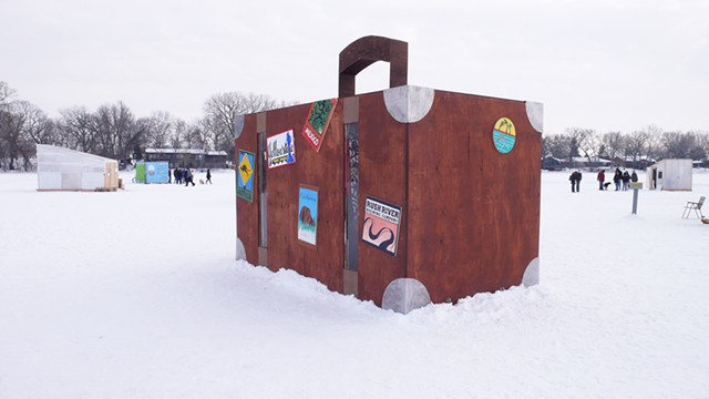 "Suitcase Art Shanty" from Art Shanty Projects - COURTESY OF MIKE HAEG
