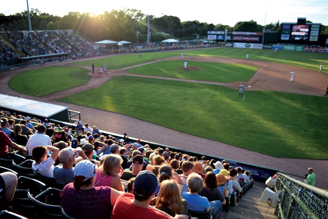 Fans taking in a game at Centennial Field - COURTESY OF VERMONT LAKE MONSTERS