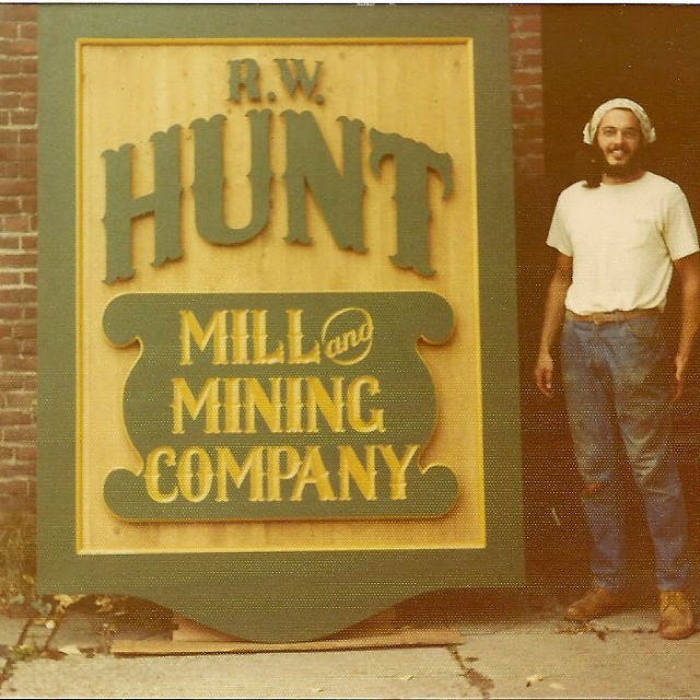 Original Hunt Mill and Mining Company sign painted by John Floyd of Design Sign - COURTESY OF DESIGN SIGN