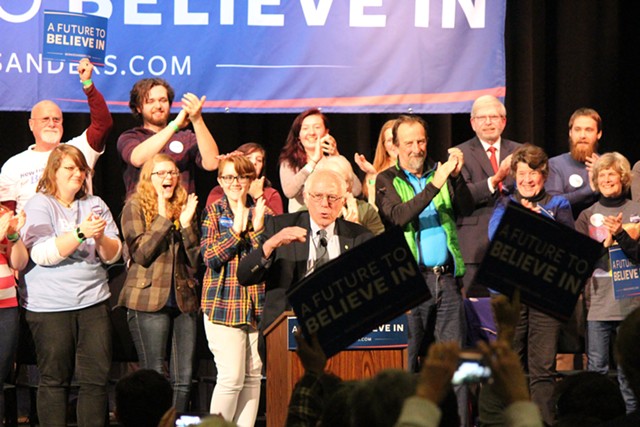 Sen. Bernie Sanders in New Hampshire in January - FILE: PAUL HEINTZ