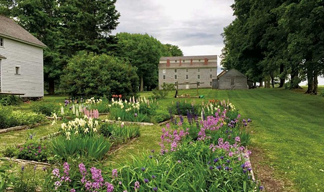 Gardens in front of the granite dormitory built by Alexander Twilight in the 1830s - COURTESY OF OLD STONE HOUSE MUSEUM