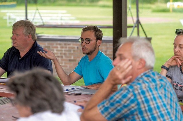 Nicholas Nadeau (center) at a Recreation Committee meeting - JEB WALLACE-BRODEUR
