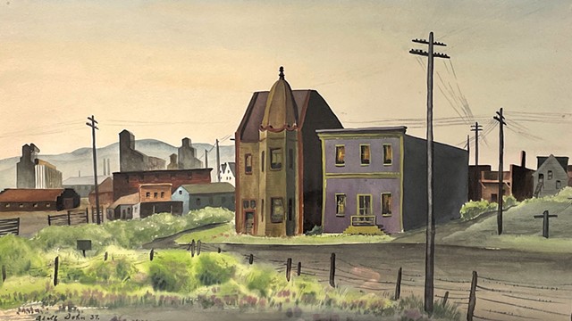 "Sunday Morning (Colorado)" by Adolf Dehn - COURTESY OF BUNDY MODERN