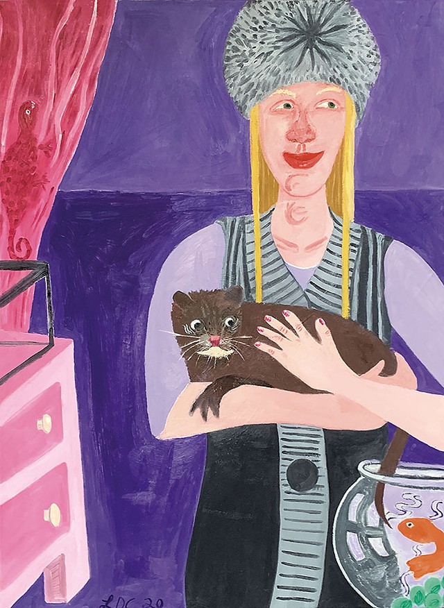 "Lady With Pets" by Luke Carlson - COURTESY